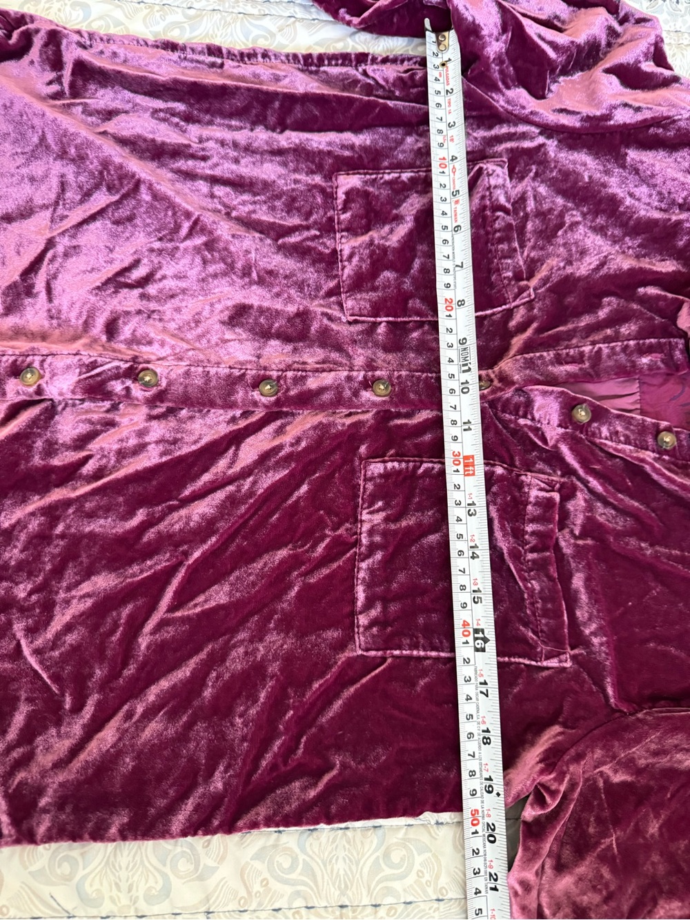 Pilcro Womens S Plum Velvet Button Down Shirt Blouse Whimsy Goth Romantic Y2K - Picture 9 of 9
